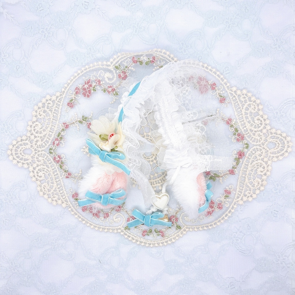 たれみみうさぎボンネットヘアピンセット🐇