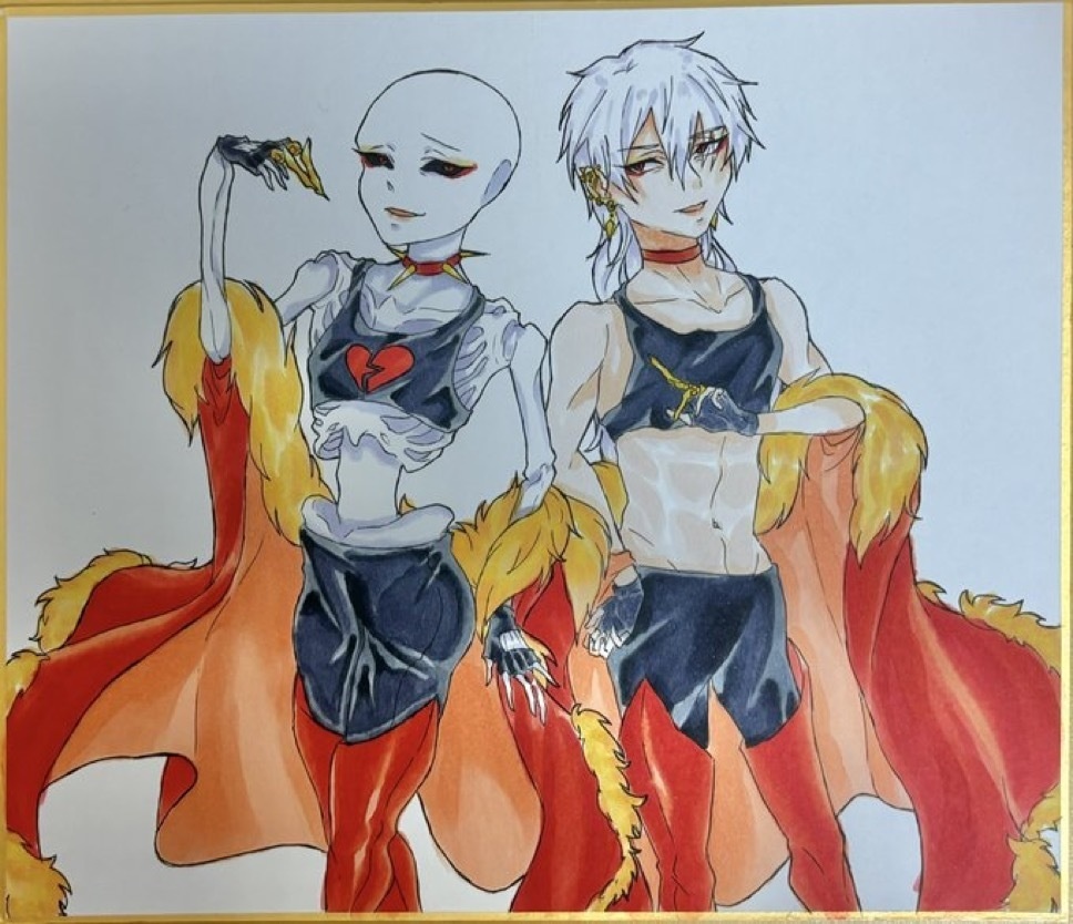 ガーネット(擬人化含) 過去絵色紙