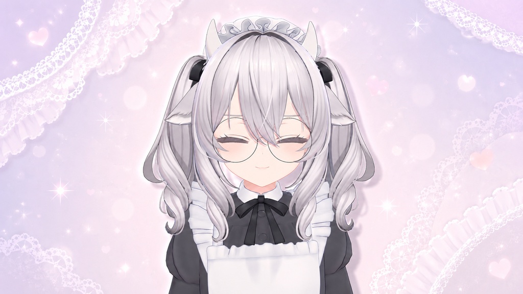 【無料】黒ぶち丸メガネ 3Dモデル(ミルティナ用)【MA対応】