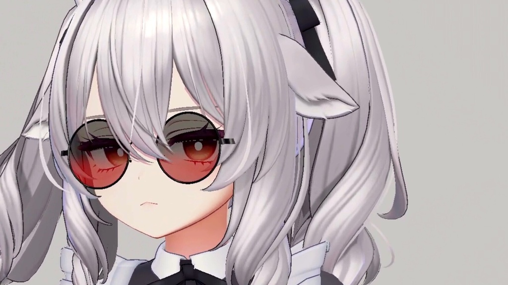 ちゅるかわ♡チーク入り丸メガネ&グラデサングラスセット|VRChat向け