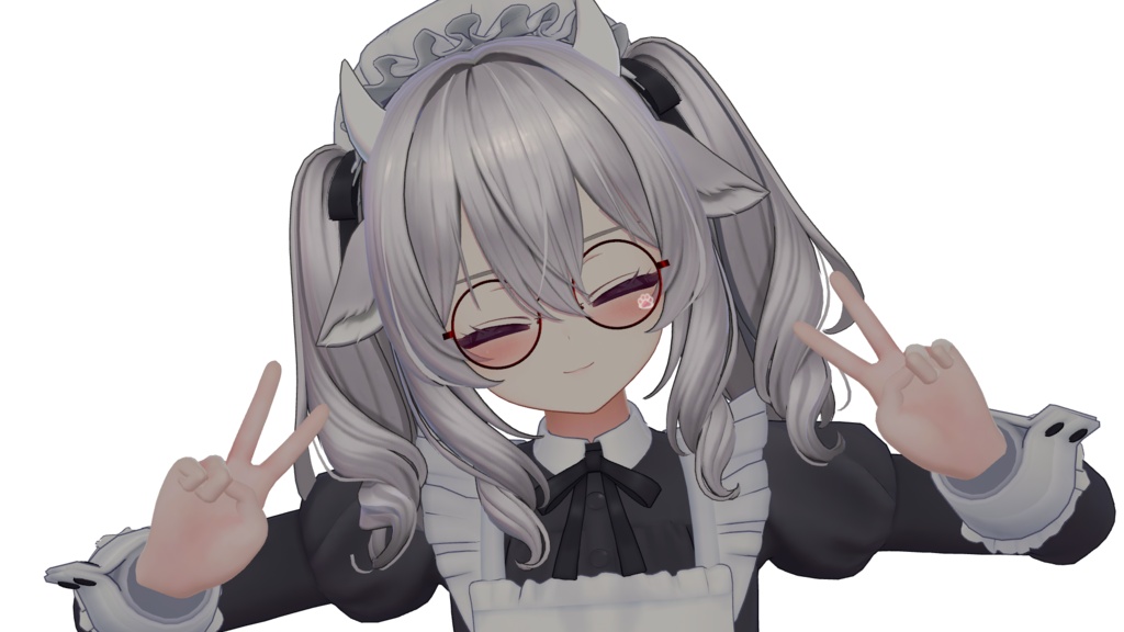 ちゅるかわ♡チーク入り丸メガネ&グラデサングラスセット|VRChat向け