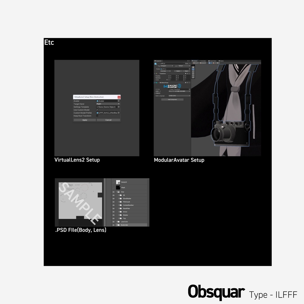 【3Dモデル】Obsquar Type-ILFFF【VirtualLens2対応】