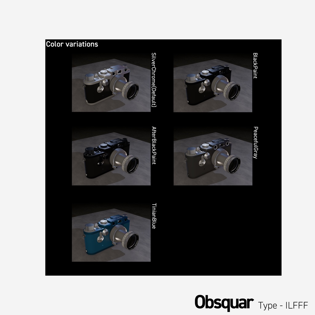 【3Dモデル】Obsquar Type-ILFFF【VirtualLens2対応】