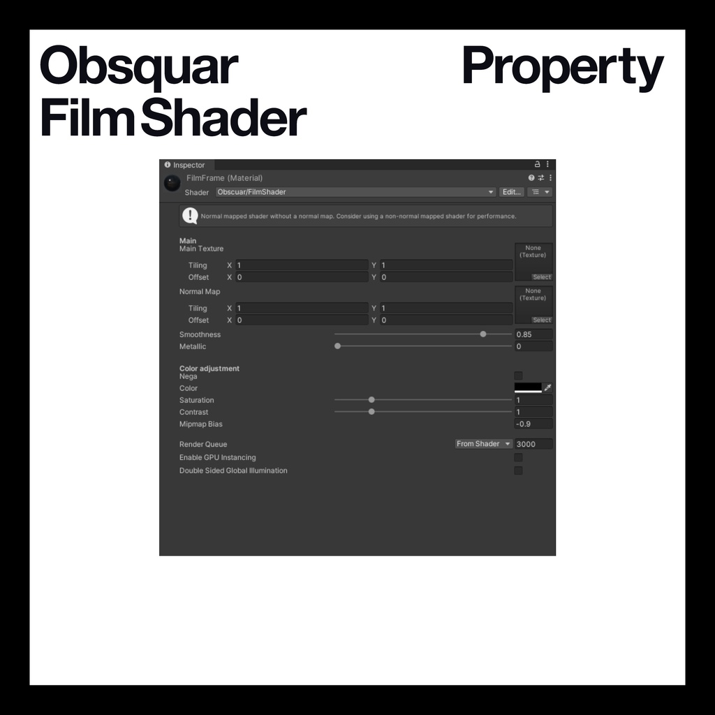 【VRChat想定】Obsquar FilmShader