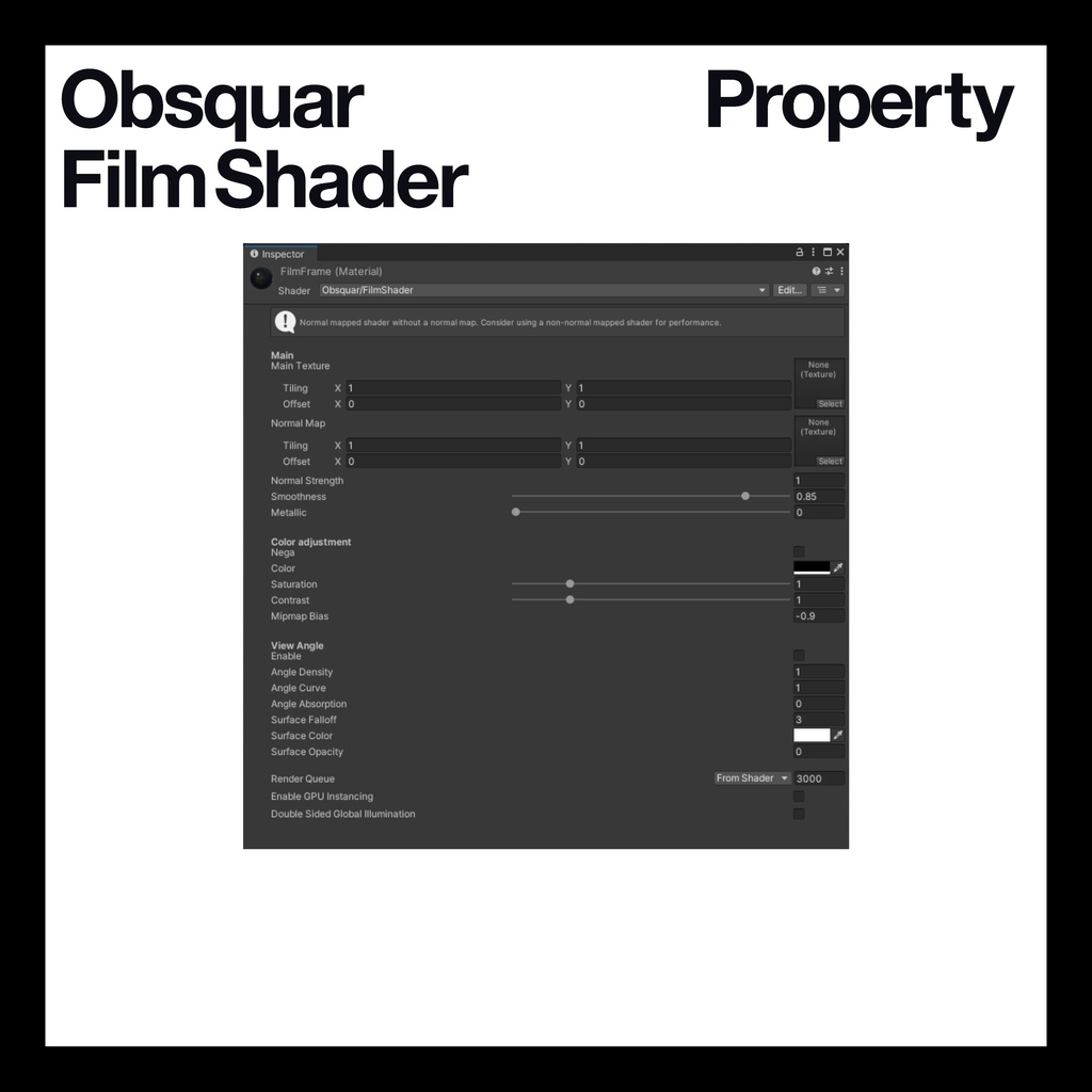 【VRChat想定】Obsquar FilmShader