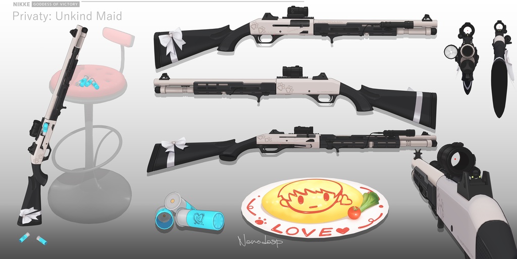 NIKKE PrivatyUnkindMaid ver1 PMX NANODA_SP MMDモデル