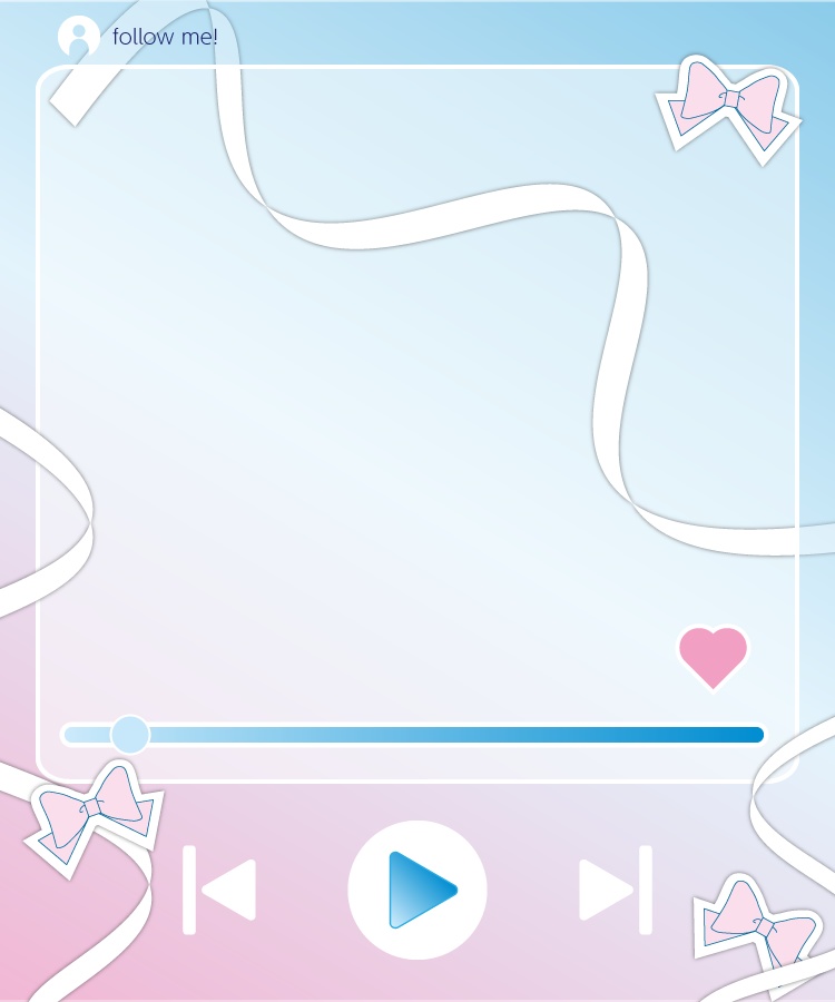 音楽プレイヤー風(半透明):1色