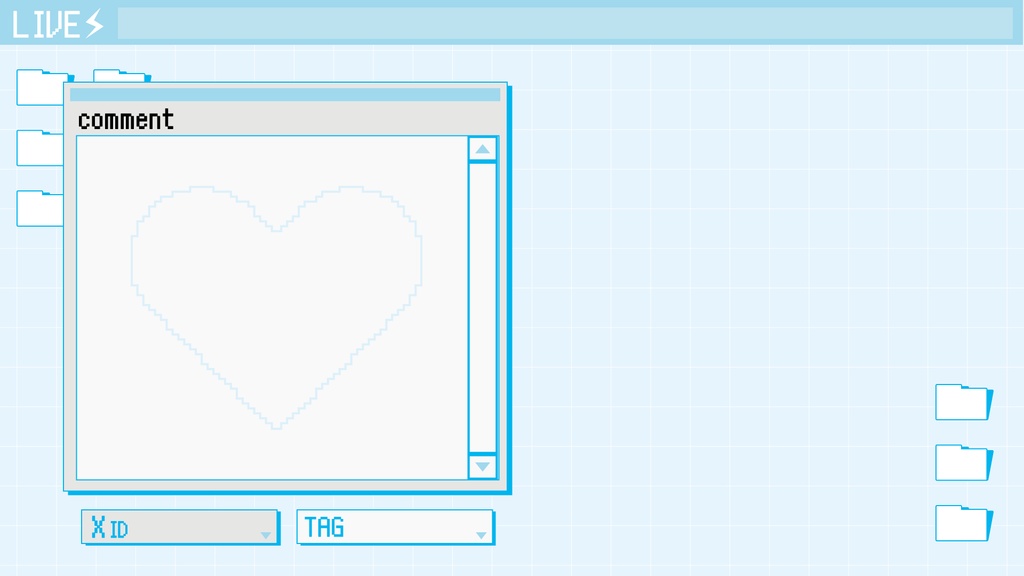 デスクトップ風配信画面:2色