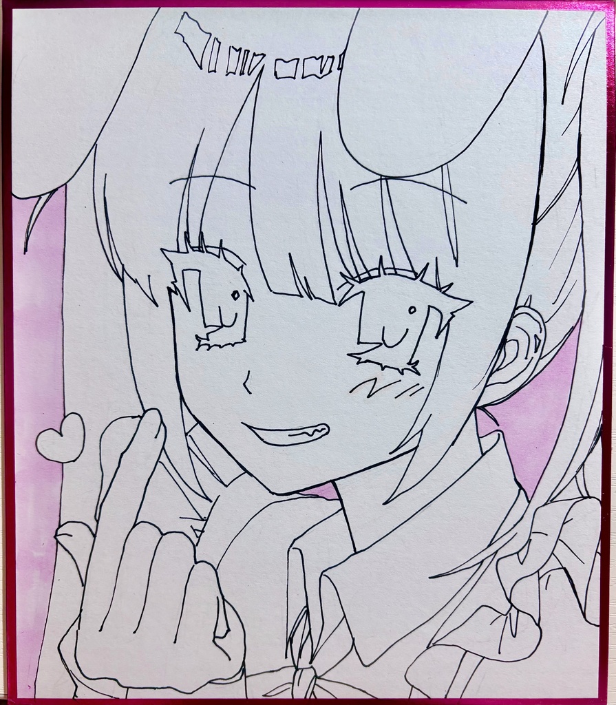 「100人over記念！ゆ兎ちゃん♡」色紙