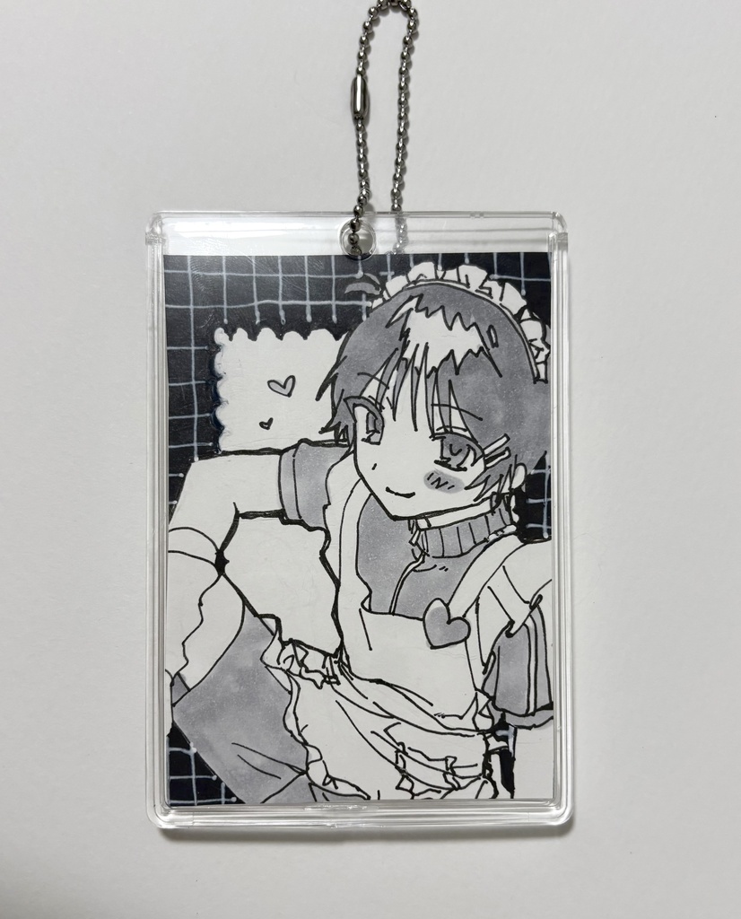 モノクロりょーたくん：原画キーホルダー