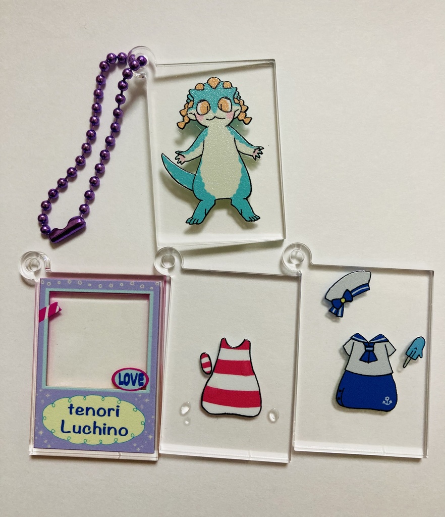 手のりルキノ　着せ替えアクキー