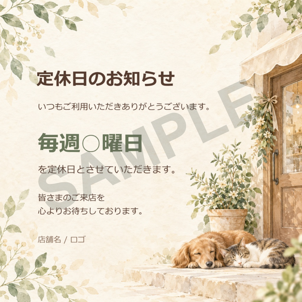 ペット関連事業者様用テンプレート Vol.2