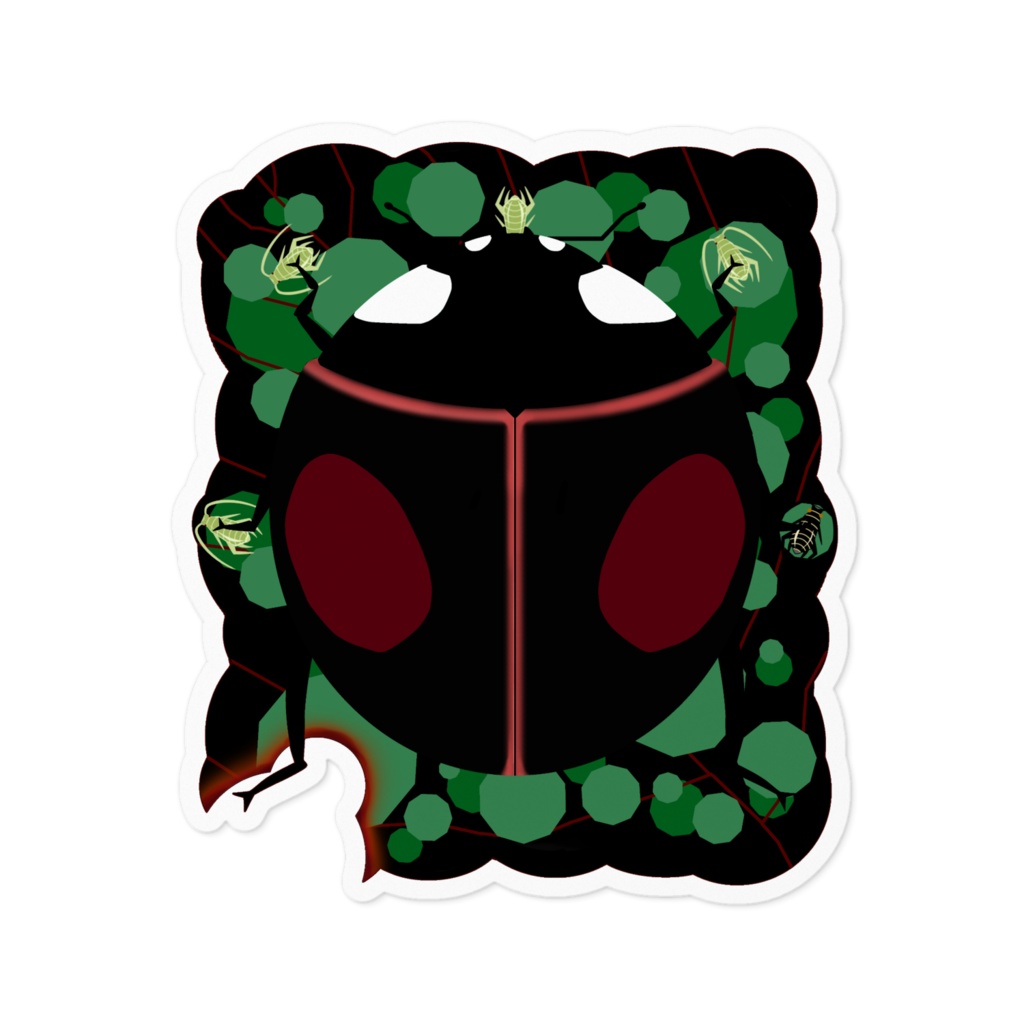 テントウムシ(3パターン×ホワイト&クリア)