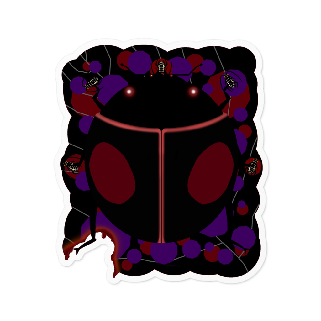 テントウムシ(3パターン×ホワイト&クリア)