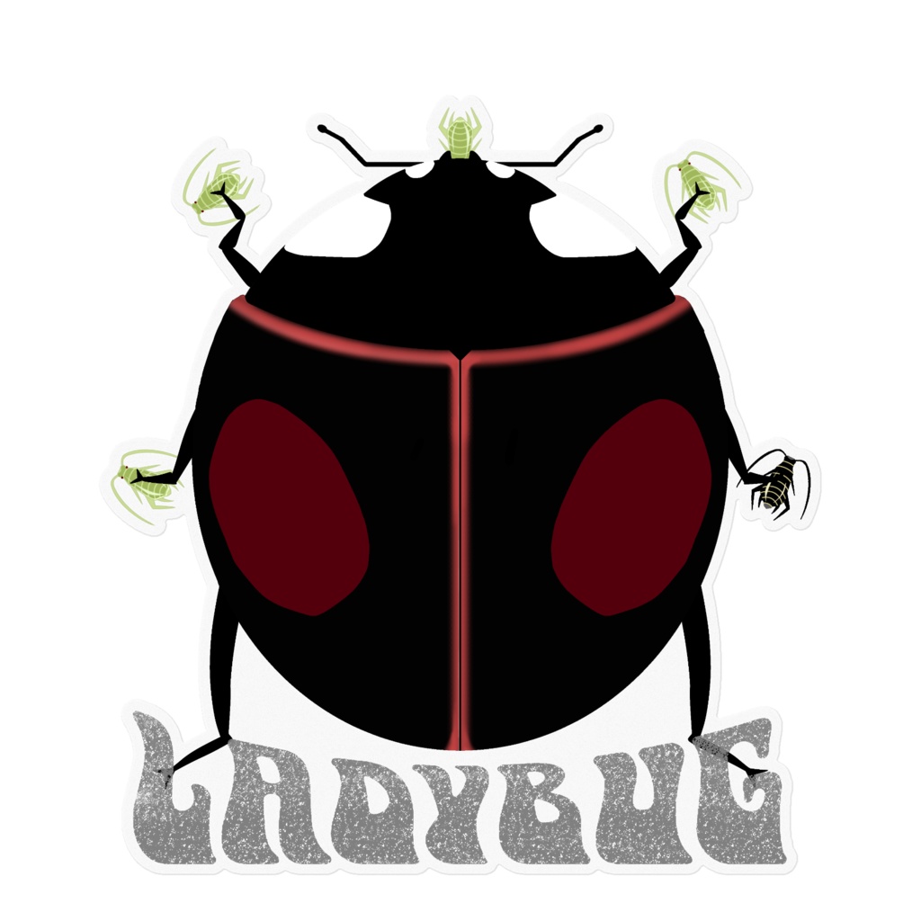 テントウムシ(3パターン×ホワイト&クリア)