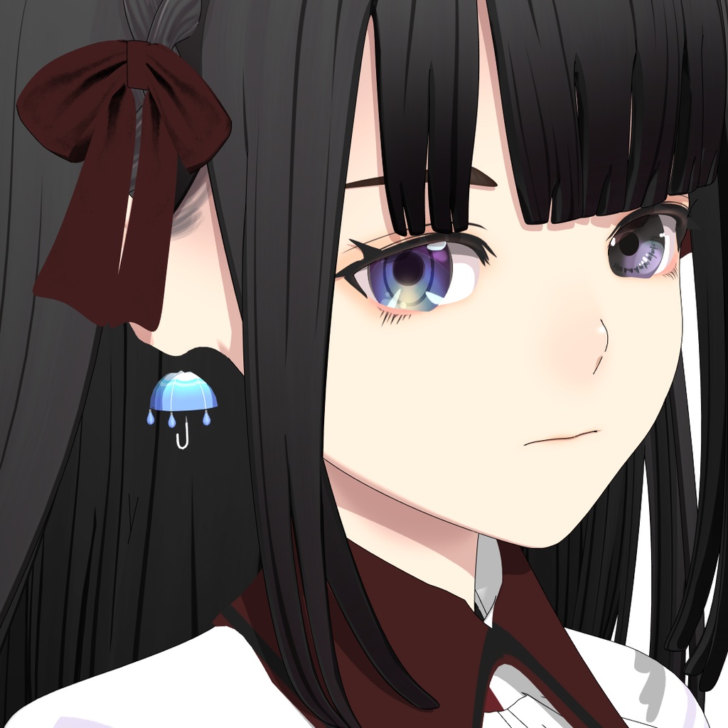 傘ピアス / イヤリング(VRChat想定) -アクセサリー-3D-