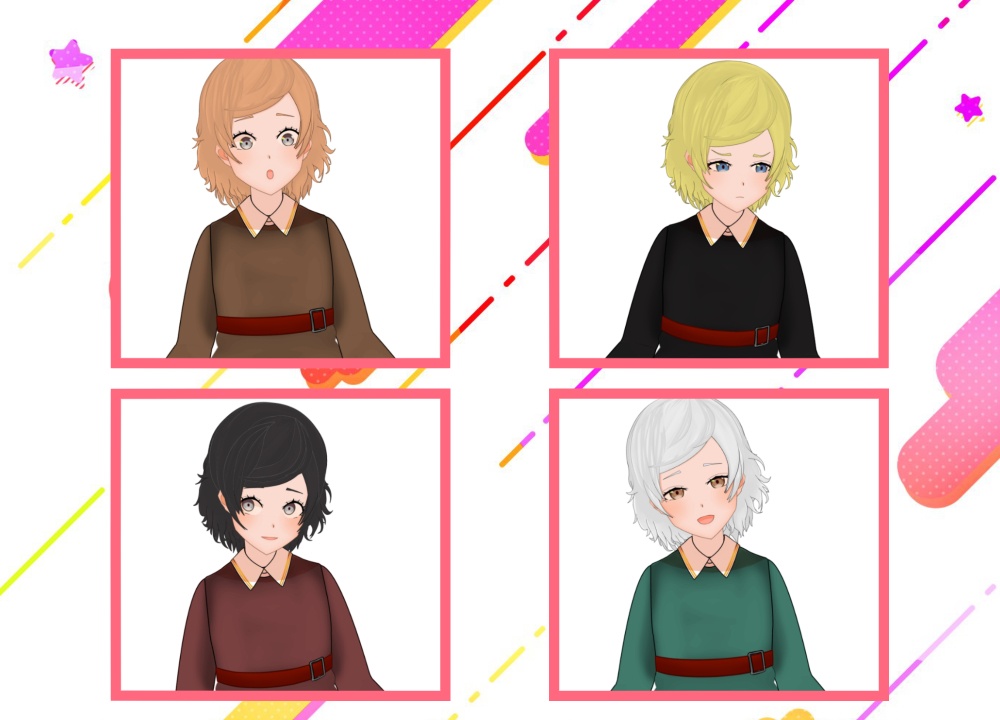 【VtubeStudio】色カスタマイズできる女の子