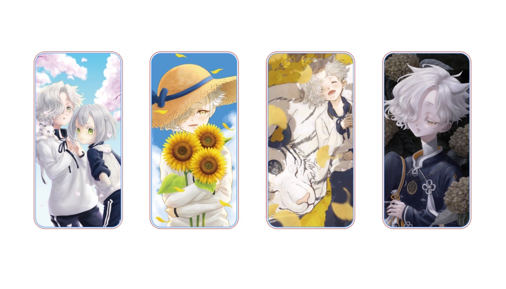 四季と五虎退 アクリルドミノ