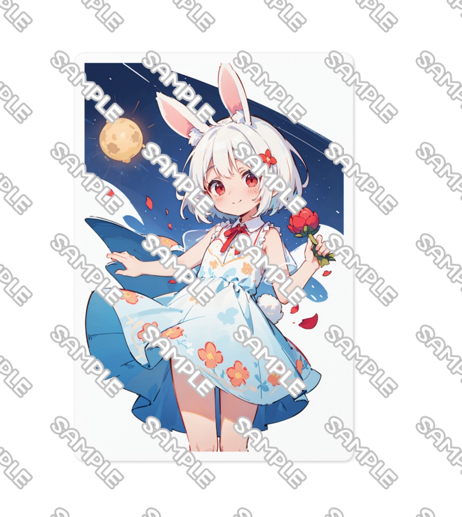 風に吹かれる香久耶ステッカー