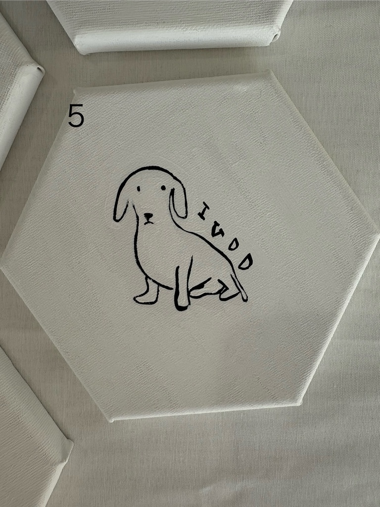 イラスト 原画(六角形 直径15cm)