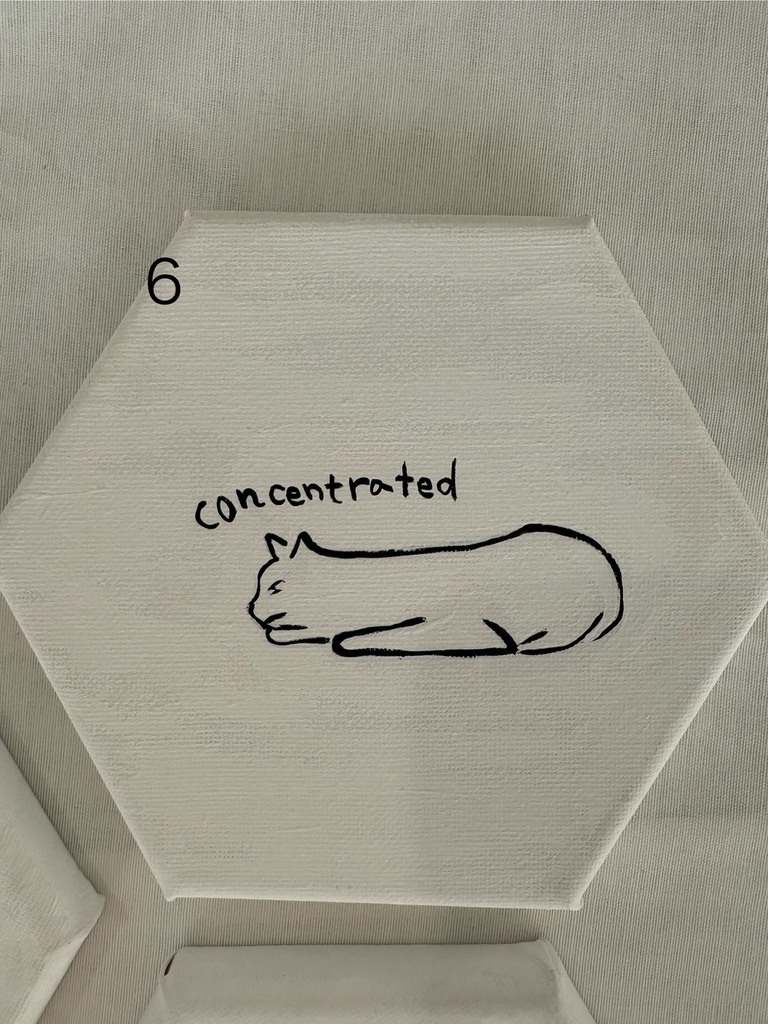 イラスト 原画(六角形 直径15cm)