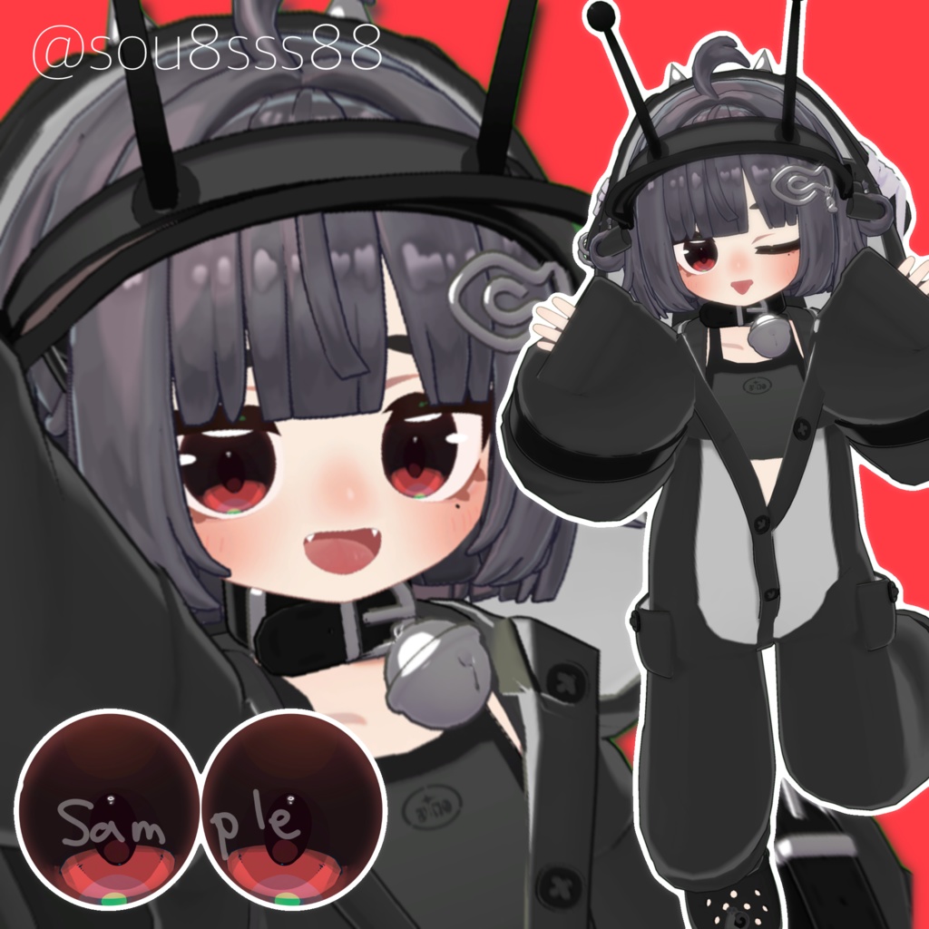 【無料/freeあり】BAMiの赤ばみtexture&eyetexture