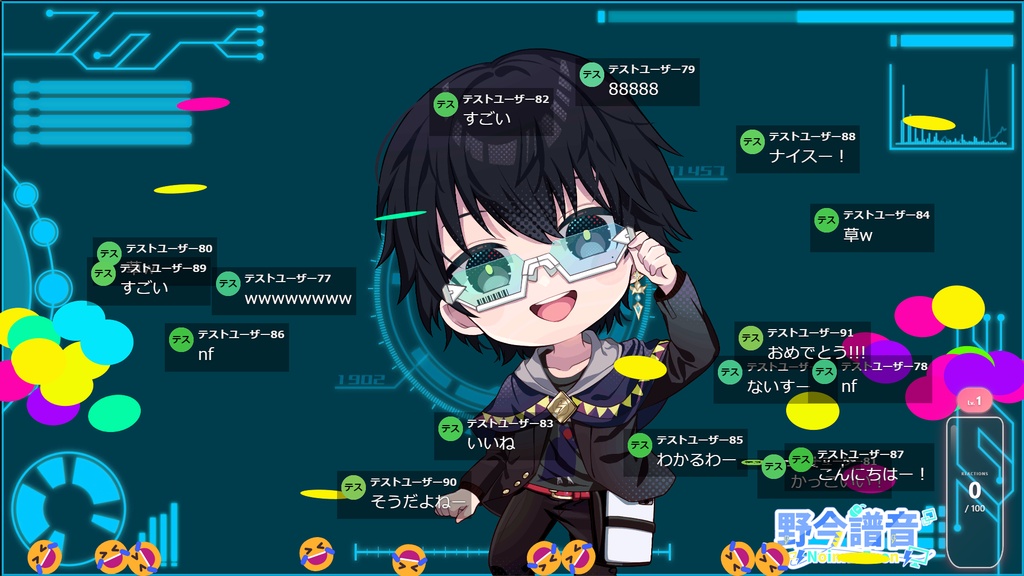 【リリースセール中　お試し無償版あり！】コメントが画面内にランダムに現れるわんコメテンプレート