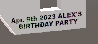 アレックスの2023年お誕生会に着けていったアクセサリ/An accessory worn to Alex's 2023 birthday party