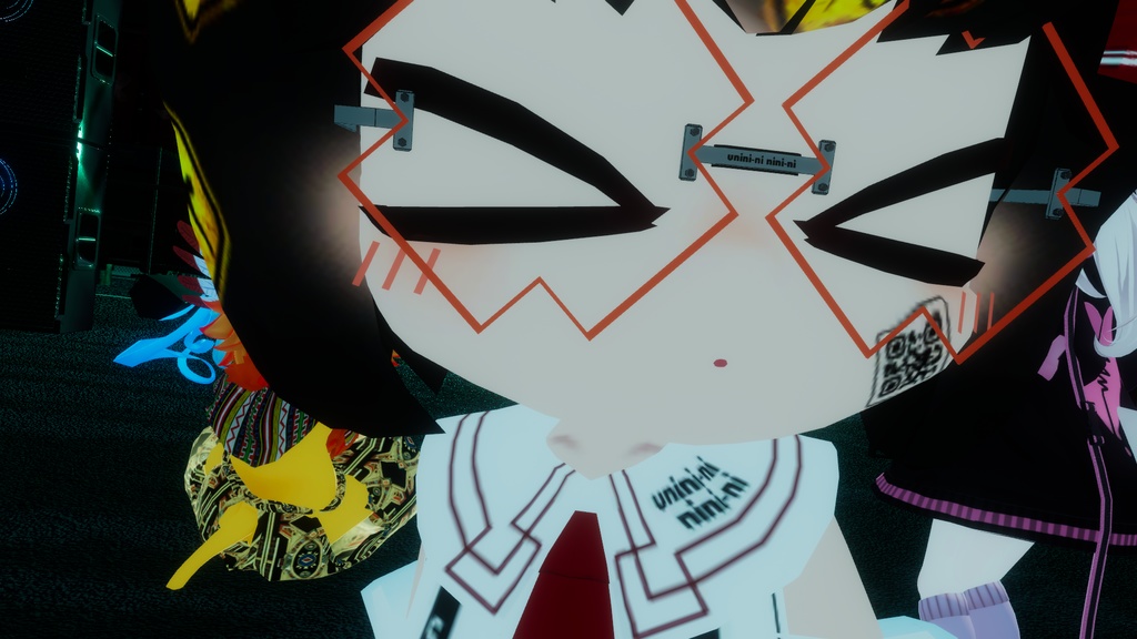 人類修復を担うガンスリンガージャンクメサイアめいたうににちゃん専用めがね(Quest対応, Modular Avatar対応)/Unini-chan special glasses like a Restorer of Humanity: the gunslinging broken messiah(Quest and Modular Avatar compatible)