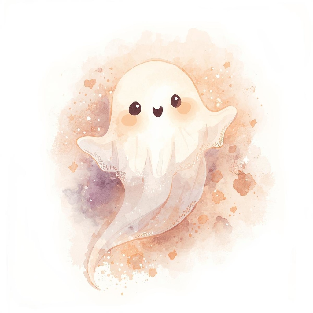 幻想ハロウィンの水彩クリップアートセットA