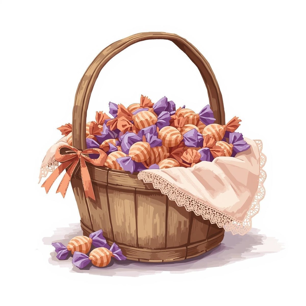 幻想ハロウィンの水彩クリップアートセットB