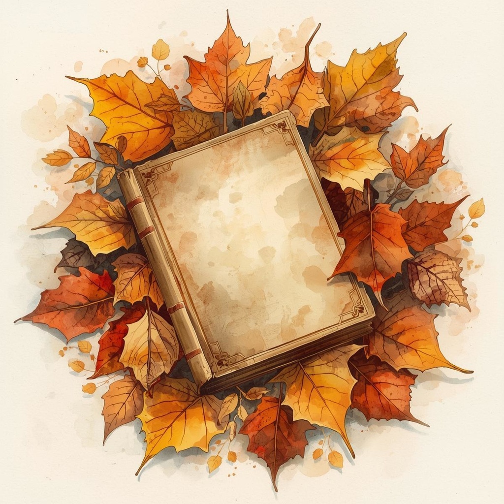 水彩画風秋のクリップアート13点セット