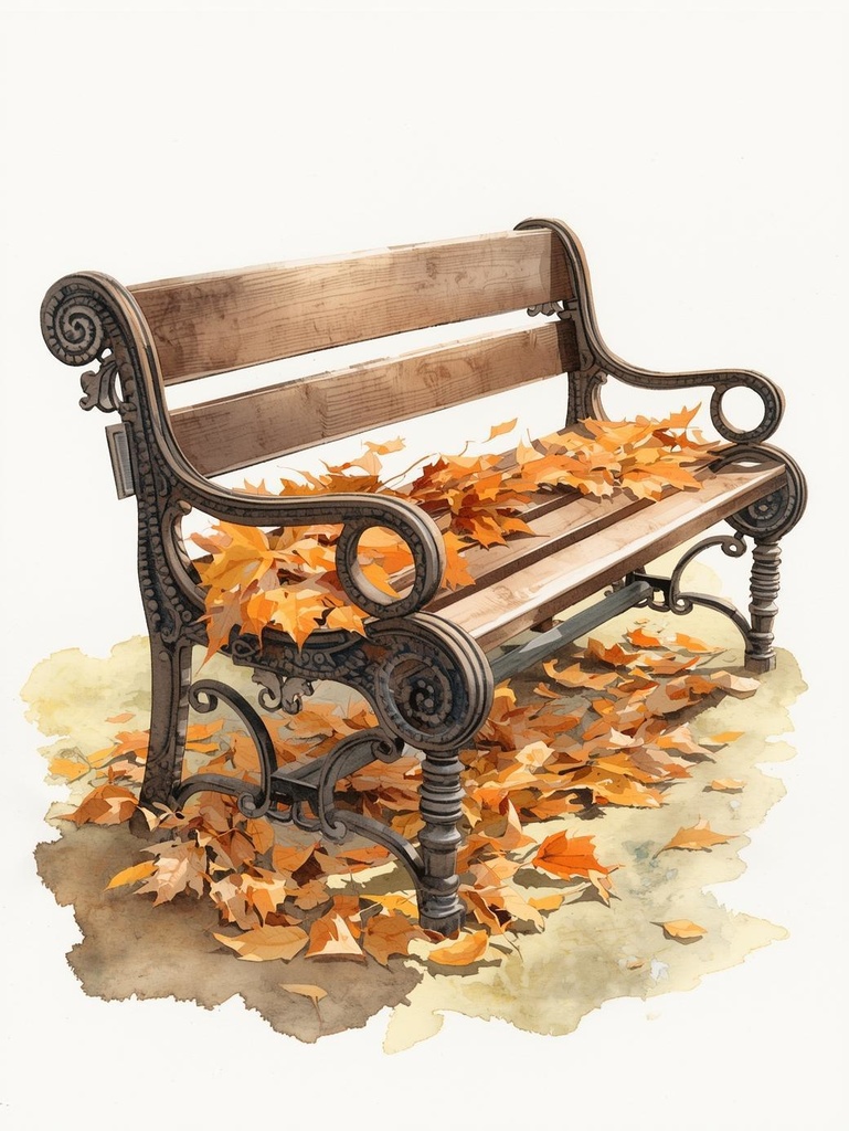 水彩画風秋のクリップアート13点セット