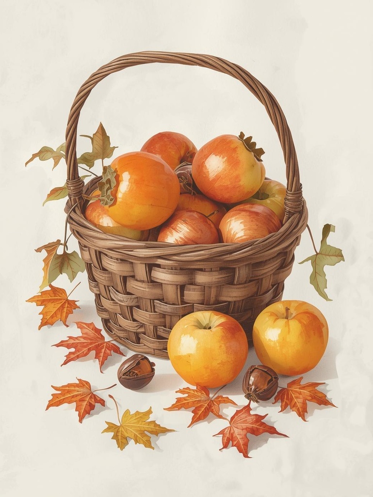 水彩画風秋のクリップアート13点セット