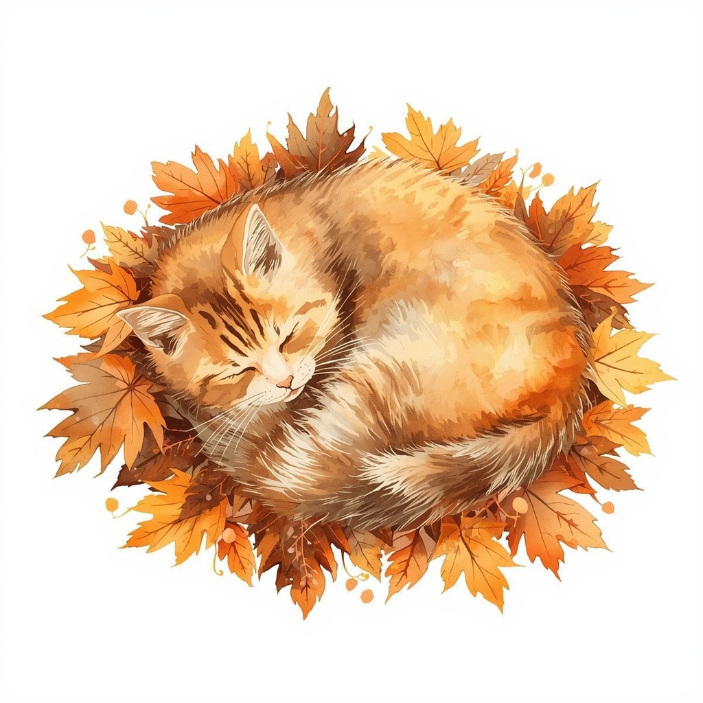 秋の動物たちクリップアートセット 10点