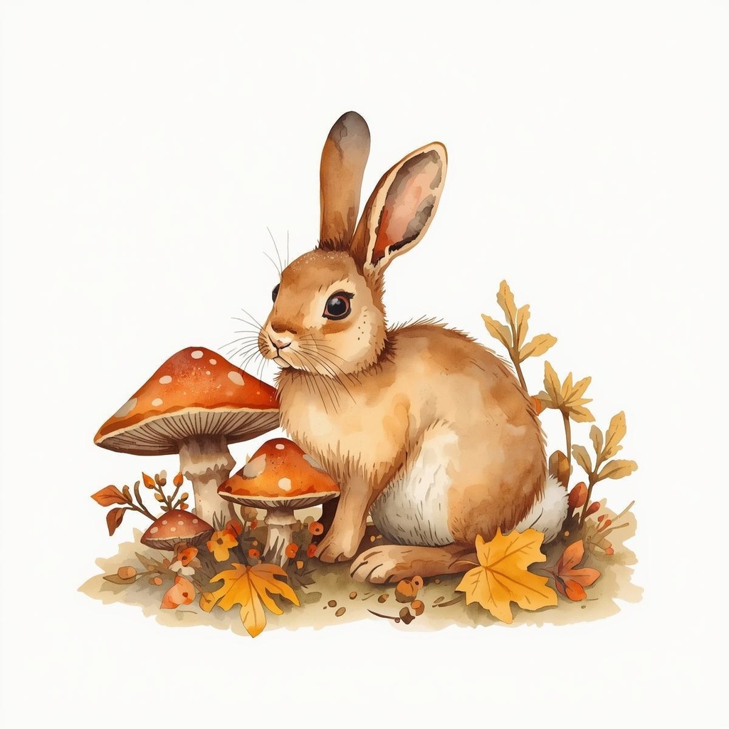 秋の動物たちクリップアートセット 10点