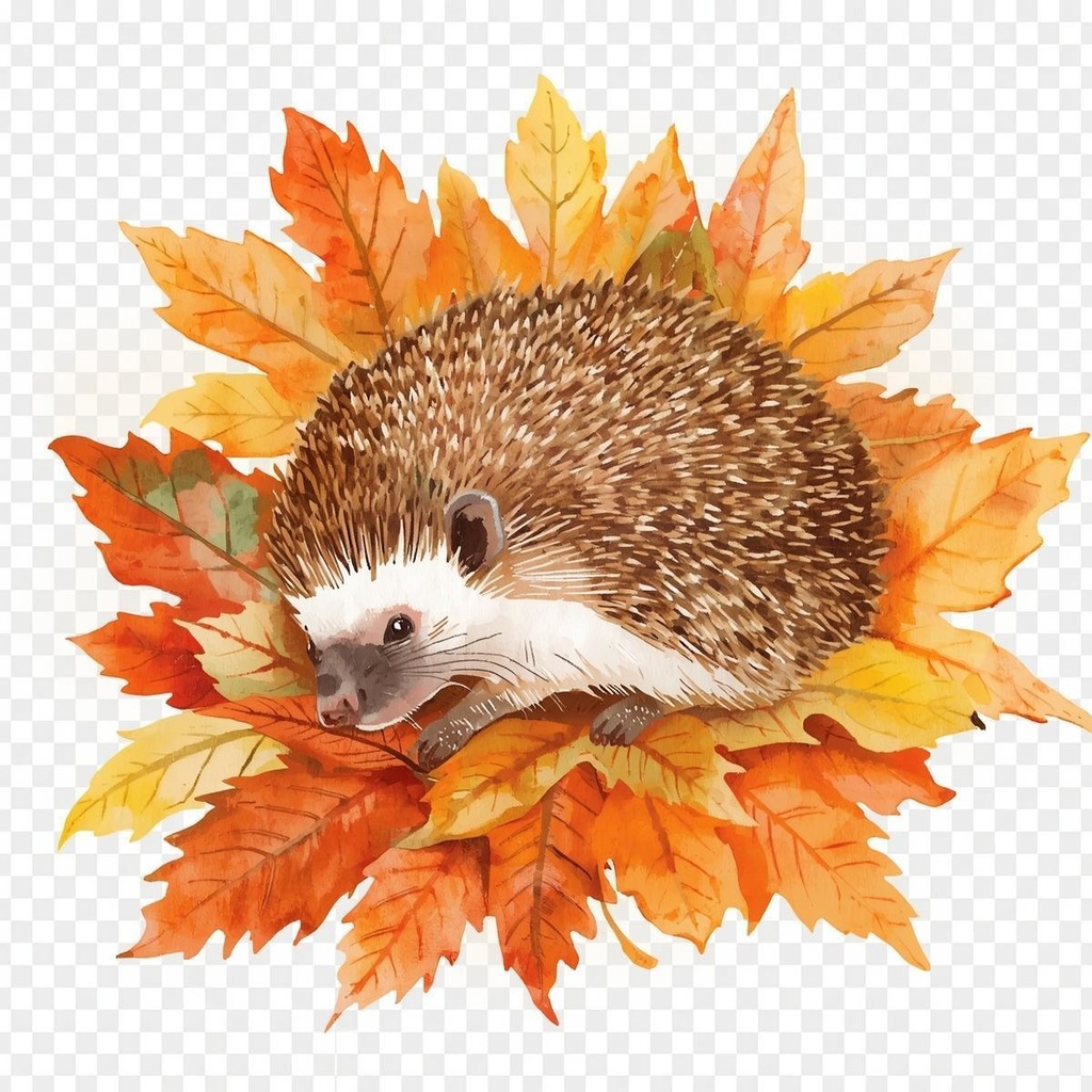 秋の動物たちクリップアートセット 10点