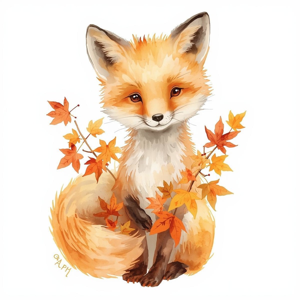 秋の動物たちクリップアートセット 10点