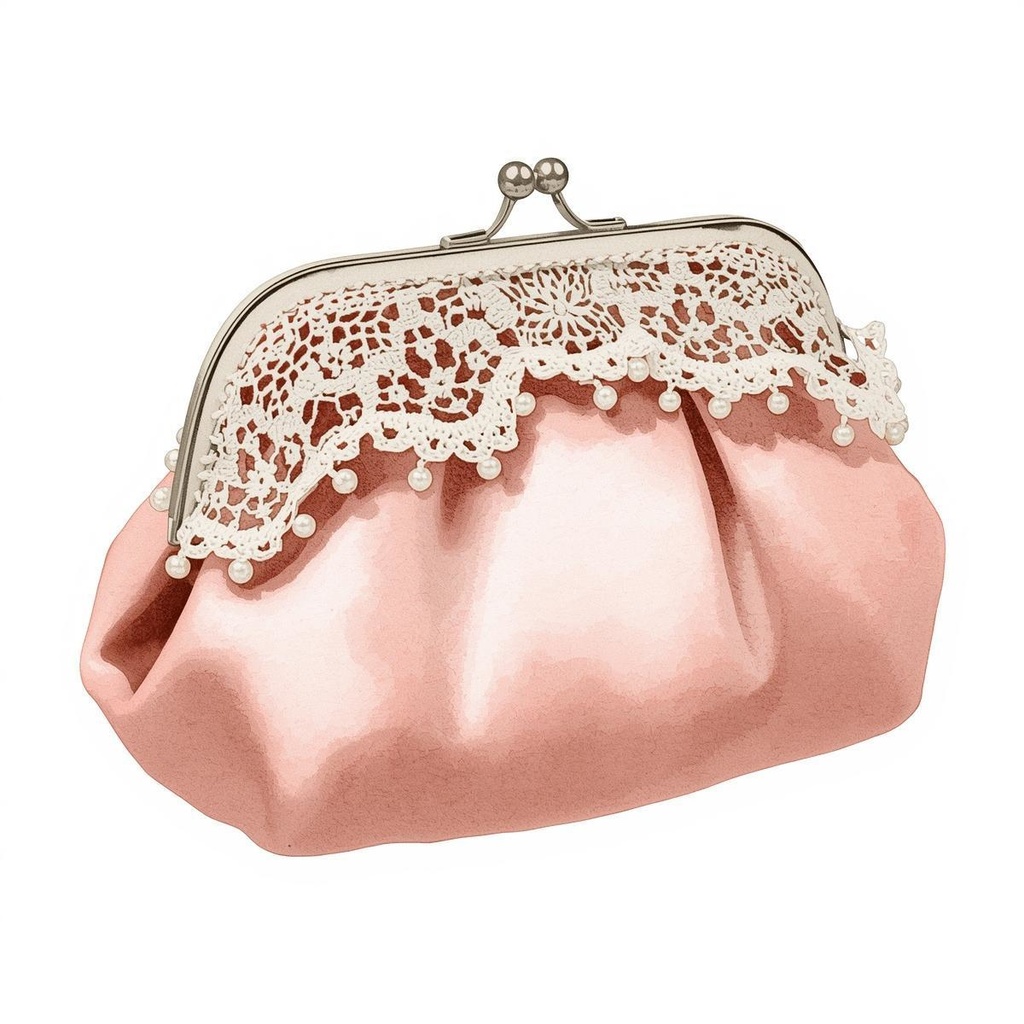 ピンクのアンティークコスメ 水彩クリップアートコレクション(15点セット)