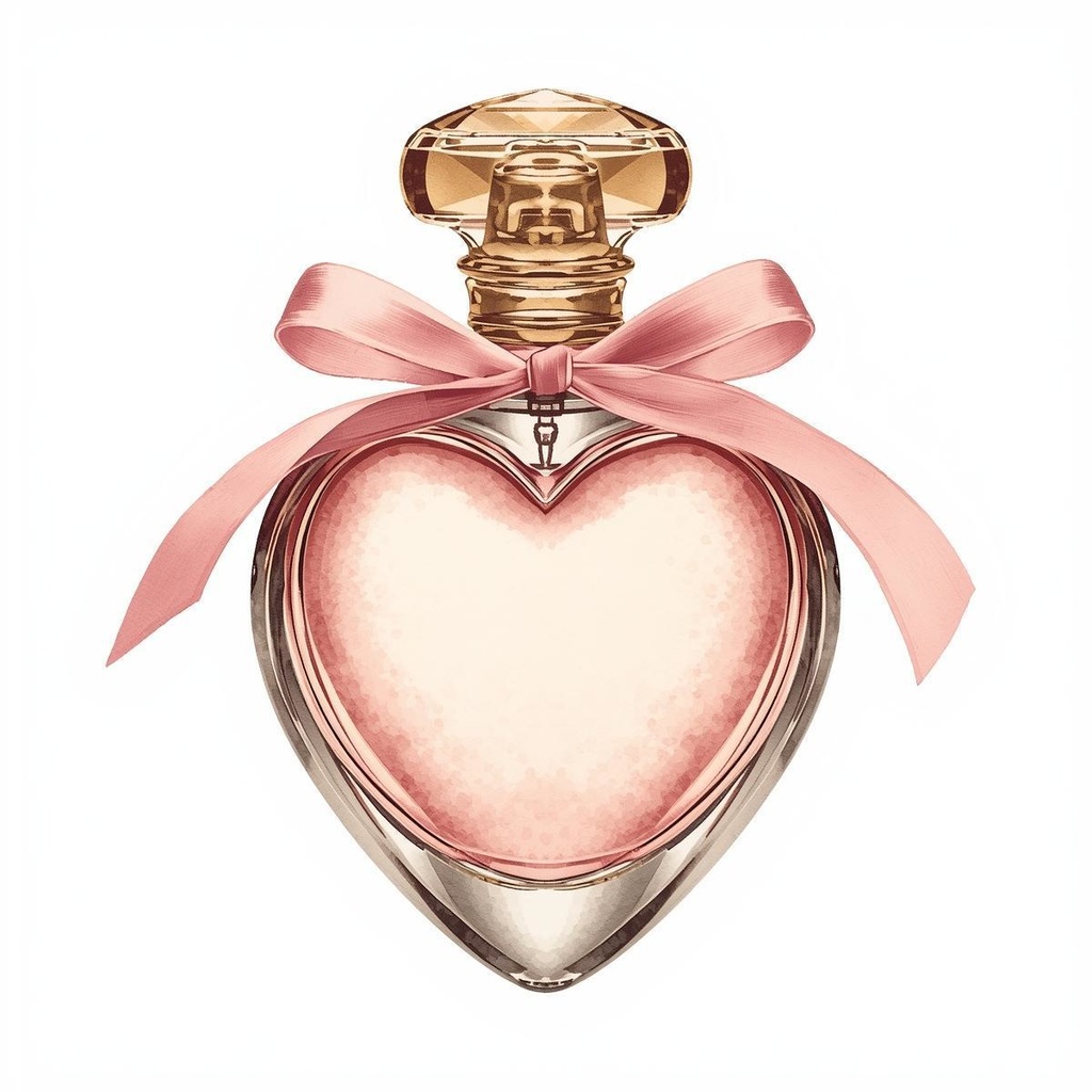 ピンクのアンティークコスメ 水彩クリップアートコレクション(15点セット)