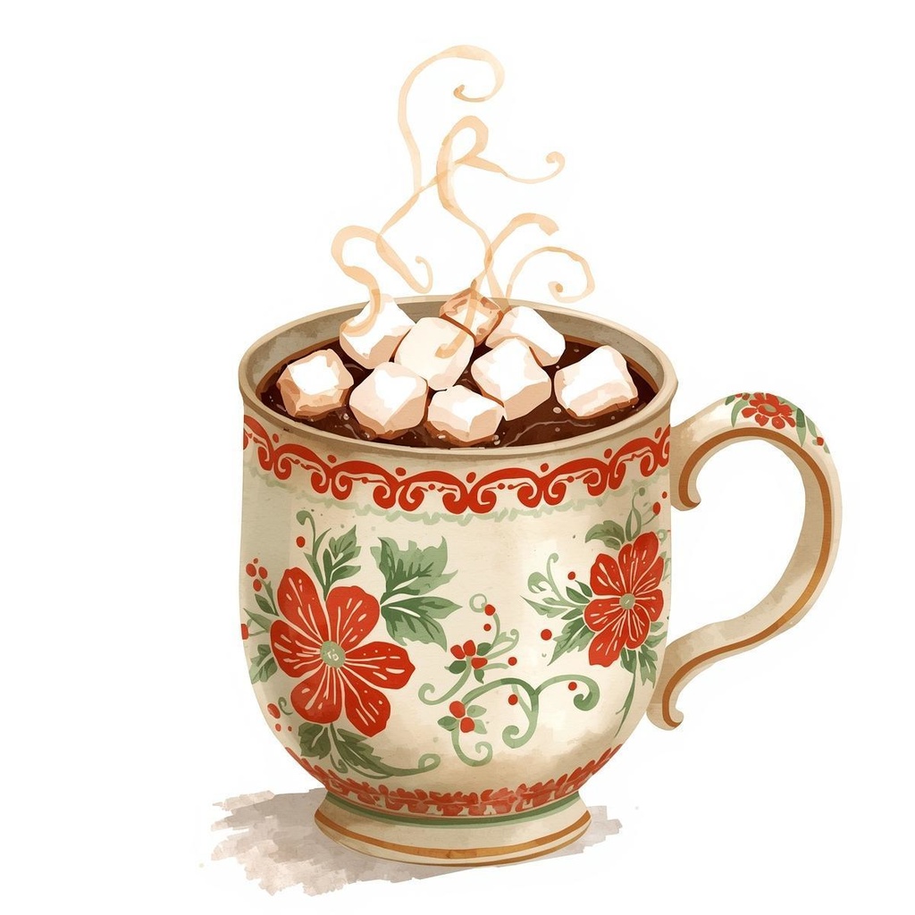 パステルクリスマス クリップアートセット – 水彩風イラスト15点