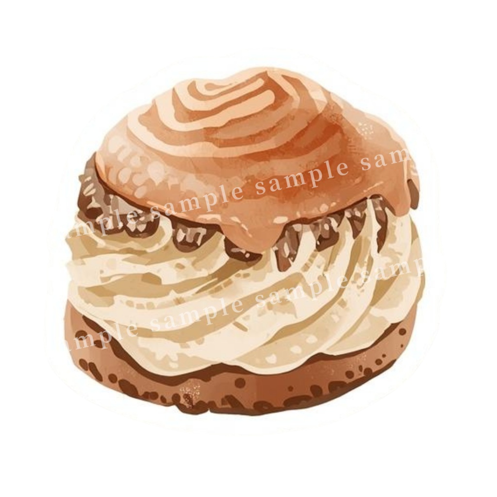 【海外風カフェ】水彩ステッカー&クリップアート10点セット|PNG・背景透過