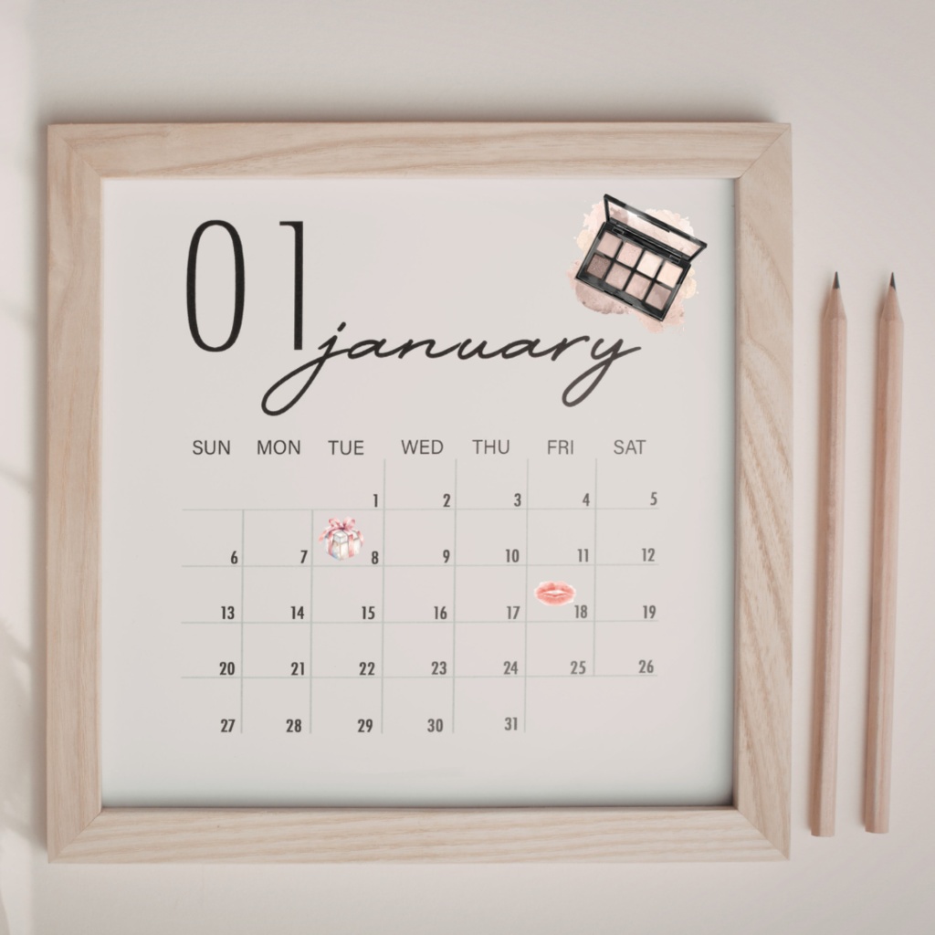 大人可愛い水彩コスメ30種|デジタルプランナーステッカー|GoodNotes手帳デコ・SNS素材(背景透過)