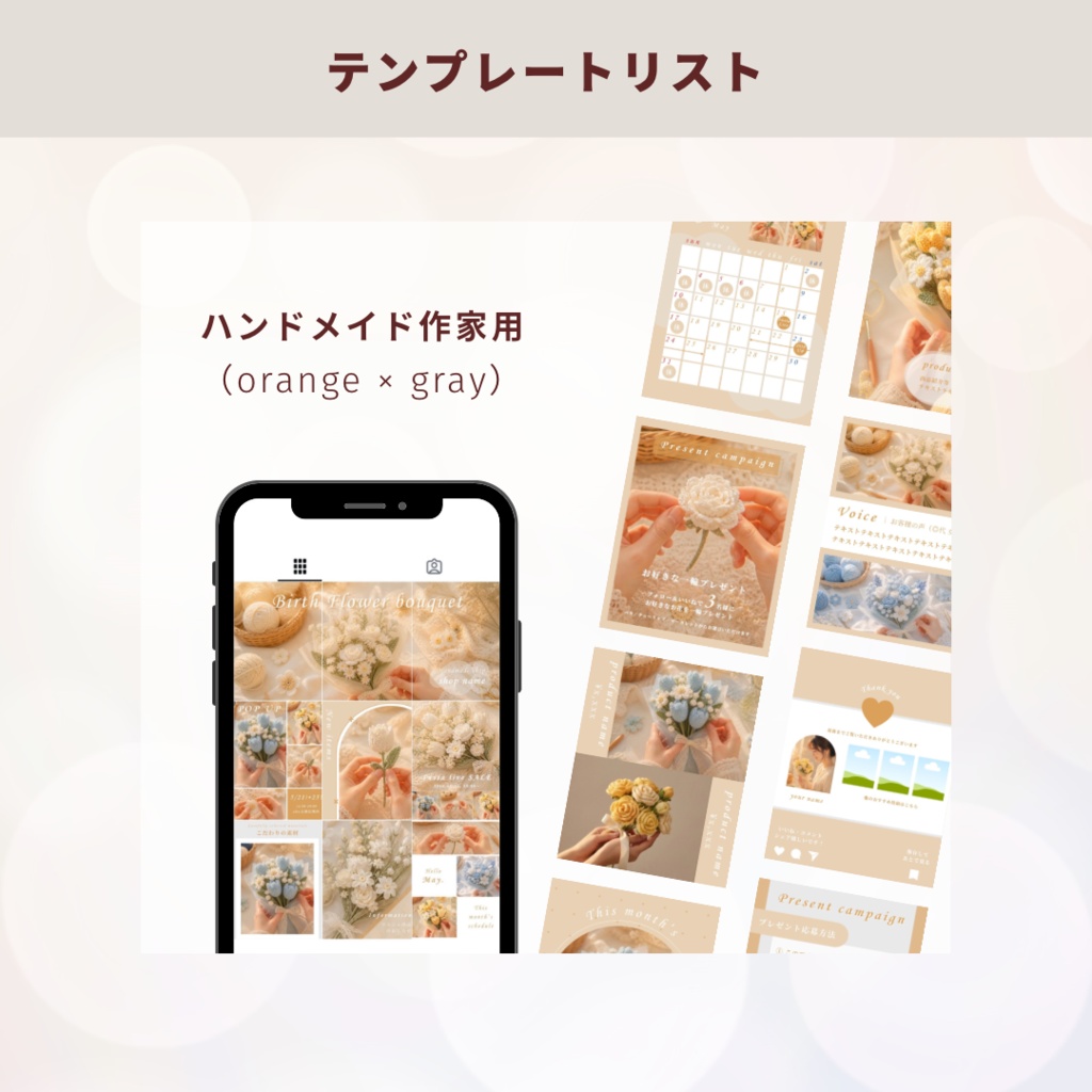 【増えていくテンプレ】インスタ投稿トータルデザインセット