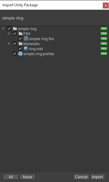 【3D】ハートの指輪とシンプルな指輪の三点セット