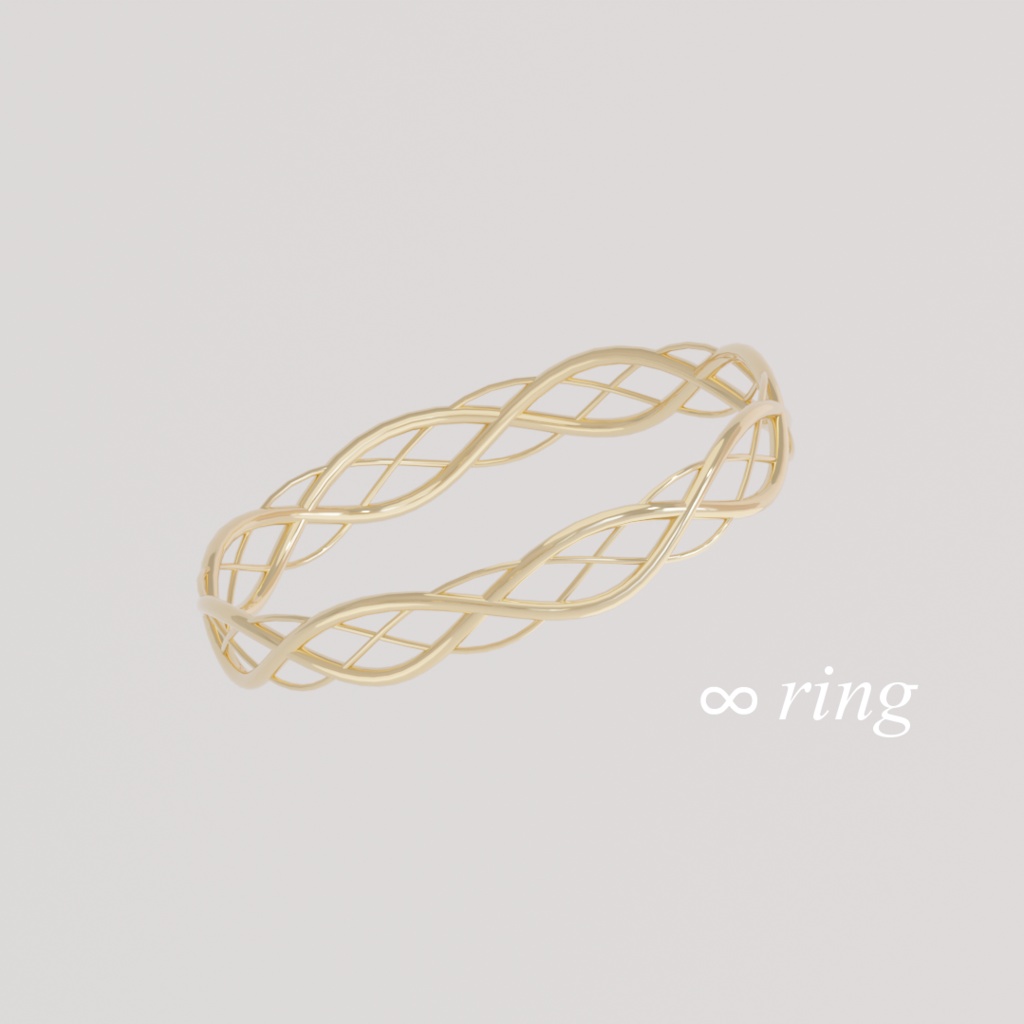 【3D】ハートの指輪とシンプルな指輪の三点セット