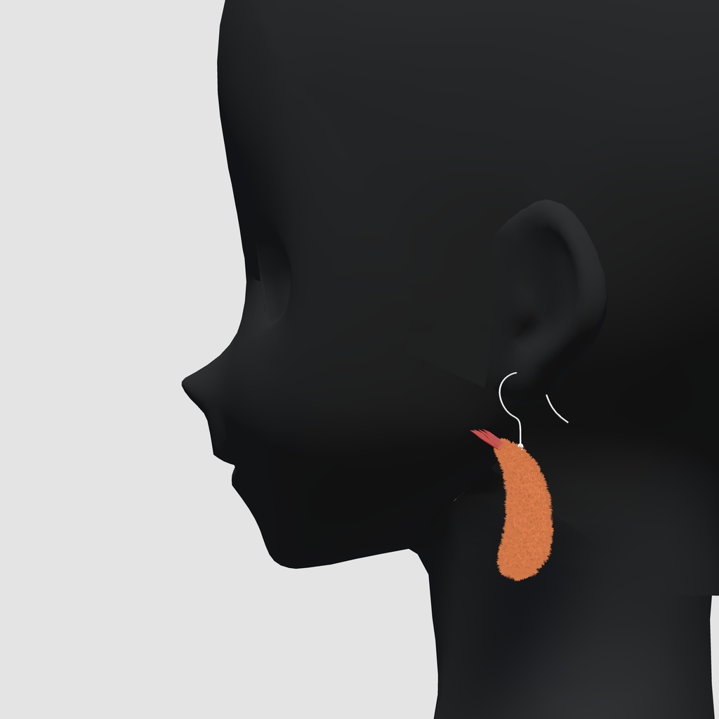 【3D】エビフライのピアス【Dynamic Bone設定済】