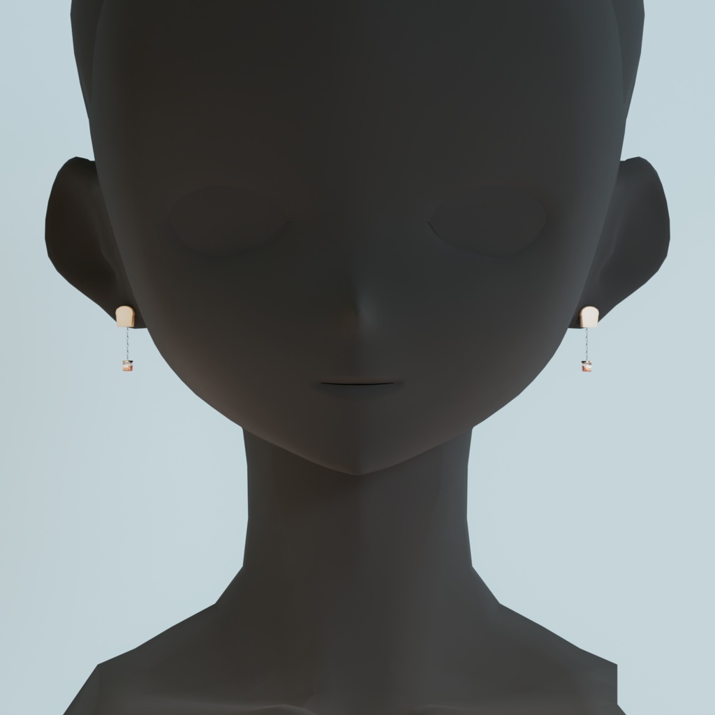 【3D】食パンとジャムのピアス【ダイナミックボーン設定済】