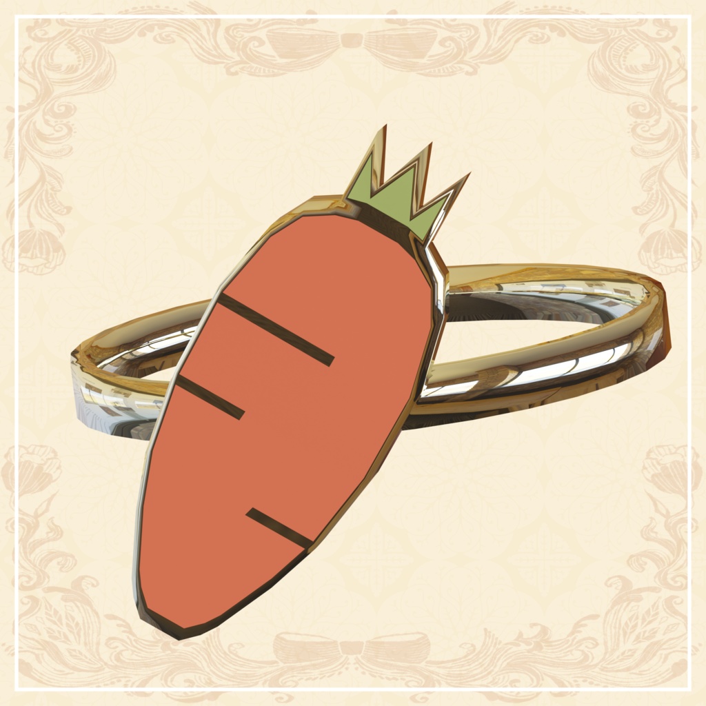 【3D】うさぎとにんじん【ダイナミックボーン設定済】