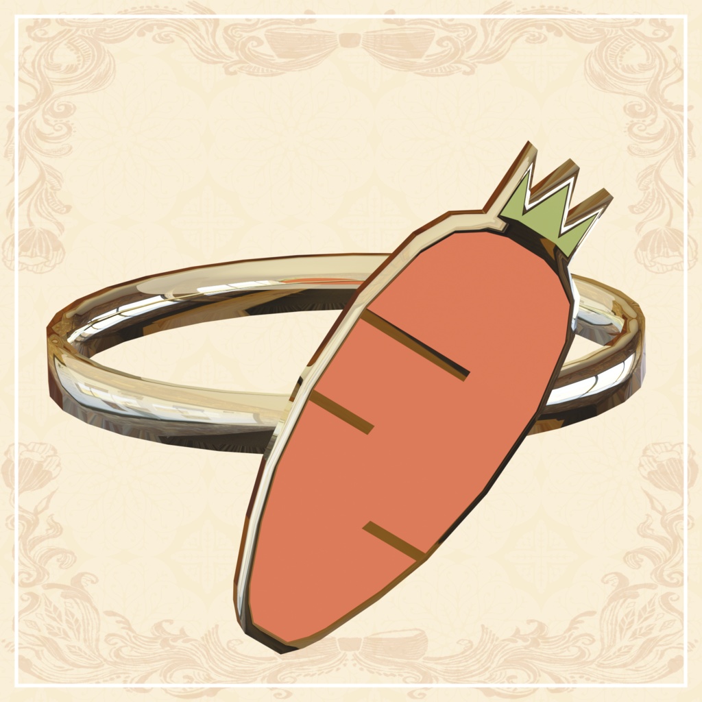 【3D】うさぎとにんじん【ダイナミックボーン設定済】